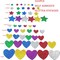 342 PCS Glitter Foam Heart & Star Stickers – Self-Adhesive Puffy Foam Stickers for Kids Crafts, Valentine’s Day, Greeting Cards, Scrapbooking & DIY Decorations
